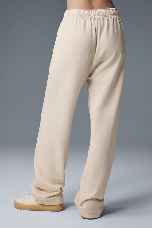 alo Women's Accolade Straight Leg Sweatpant - Oat Milk