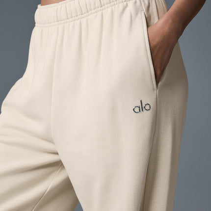 alo Women's Accolade Straight Leg Sweatpant - Oat Milk