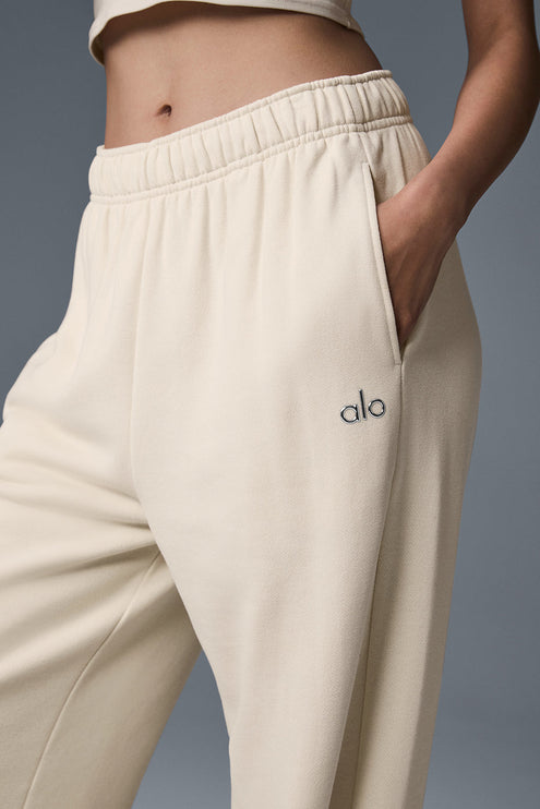 alo Women's Accolade Straight Leg Sweatpant - Oat Milk