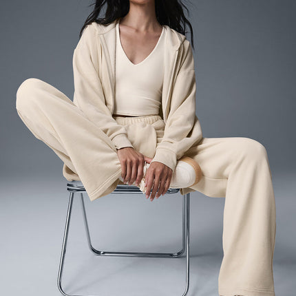 alo Women's Accolade Straight Leg Sweatpant - Oat Milk