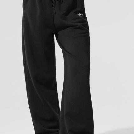 alo Women's Accolade Straight Leg Sweatpant - Black