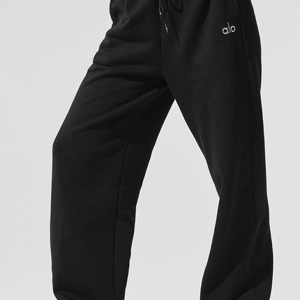 alo Women's Accolade Straight Leg Sweatpant - Black