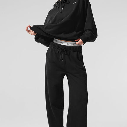 alo Women's Accolade Straight Leg Sweatpant - Black