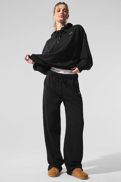 alo Women's Accolade Straight Leg Sweatpant - Black