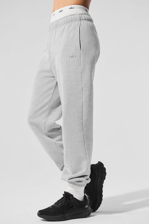 alo Women's Accolade Sweatpant - Athletic Heather Grey