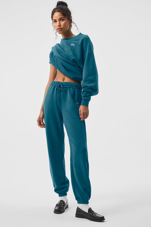 alo Women's Accolade Sweatpant - Oceanic Teal