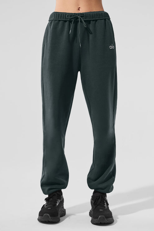 alo Women's Accolade Sweatpant - Charcoal Green