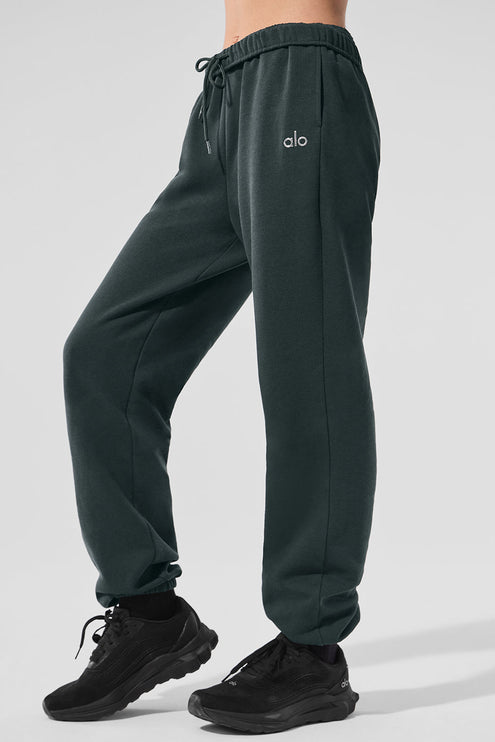 alo Women's Accolade Sweatpant - Charcoal Green