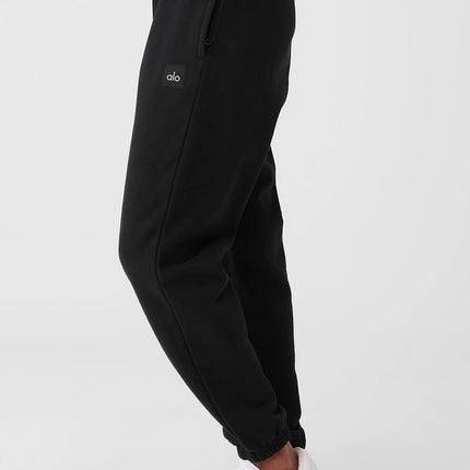 alo Women's Cuffed Renown Heavy Weight Sweatpant - Black