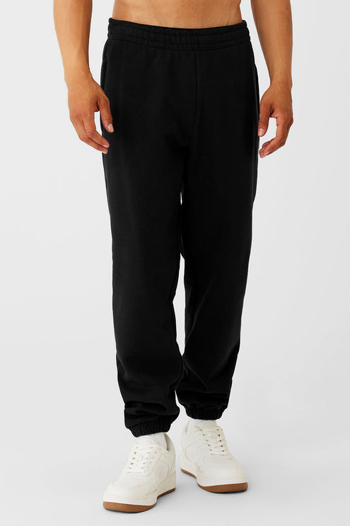alo Men's Cuffed Renown Heavy Weight Sweatpant - Black