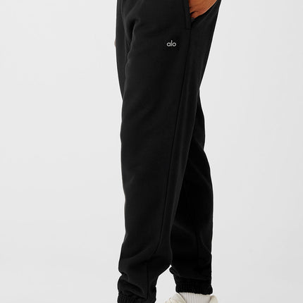 alo Men's Cuffed Renown Heavy Weight Sweatpant - Black