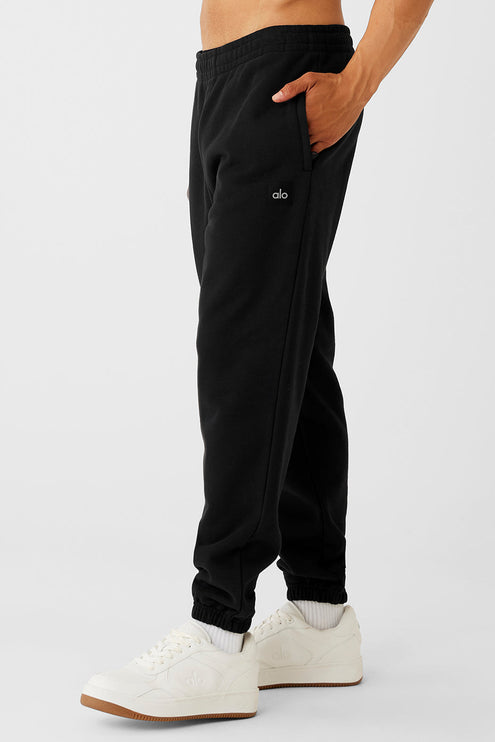 alo Men's Cuffed Renown Heavy Weight Sweatpant - Black