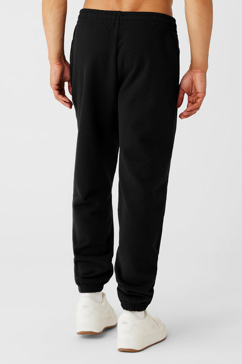 alo Men's Cuffed Renown Heavy Weight Sweatpant - Black