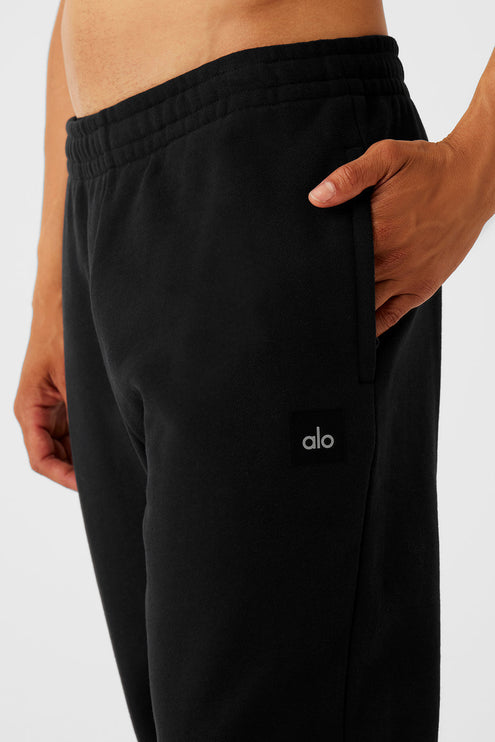 alo Men's Cuffed Renown Heavy Weight Sweatpant - Black