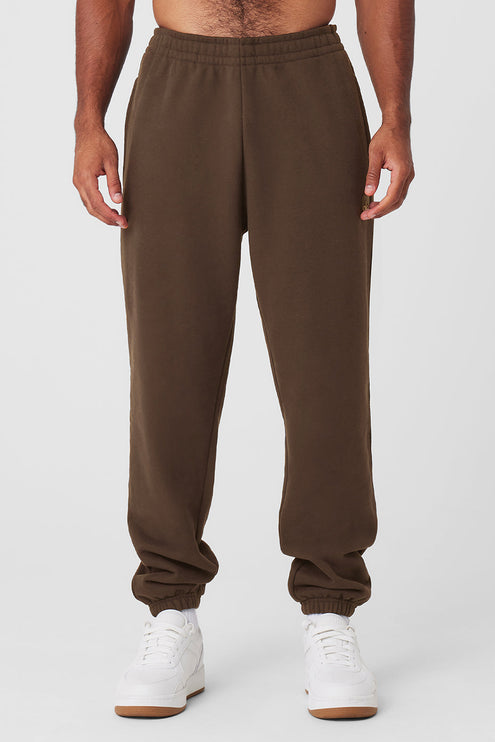 alo Men's Cuffed Renown Heavy Weight Sweatpant - Espresso