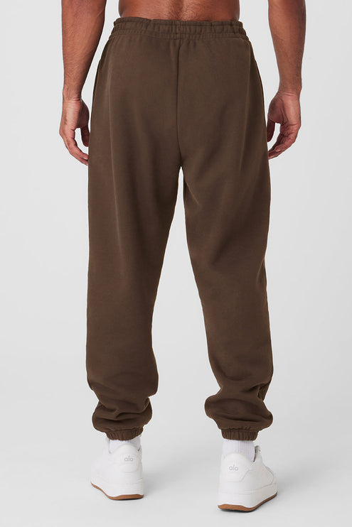 alo Men's Cuffed Renown Heavy Weight Sweatpant - Espresso