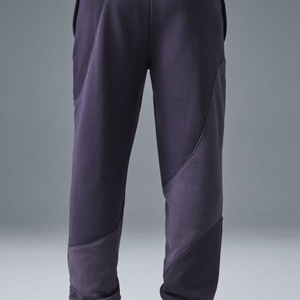 alo Men's Make Waves Sweatpant - Italian Plum Tonal