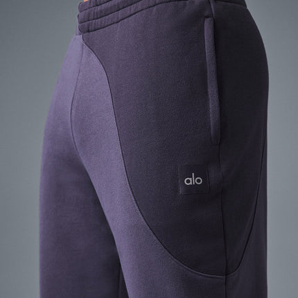alo Men's Make Waves Sweatpant - Italian Plum Tonal
