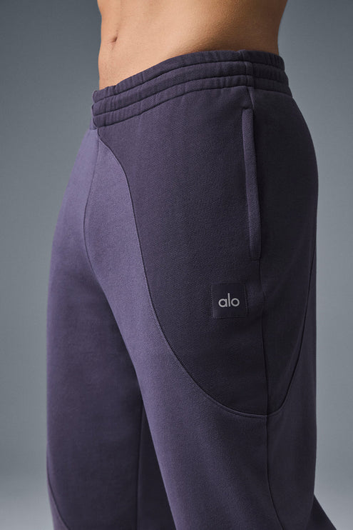 alo Men's Make Waves Sweatpant - Italian Plum Tonal