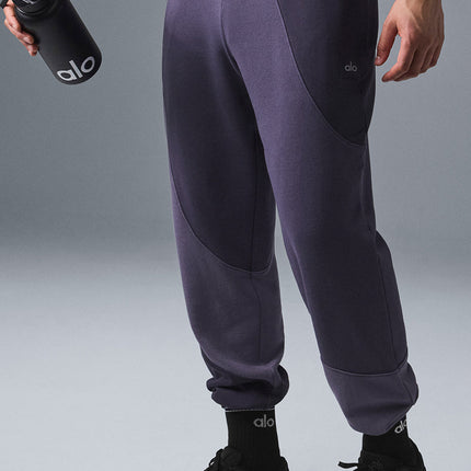 alo Men's Make Waves Sweatpant - Italian Plum Tonal