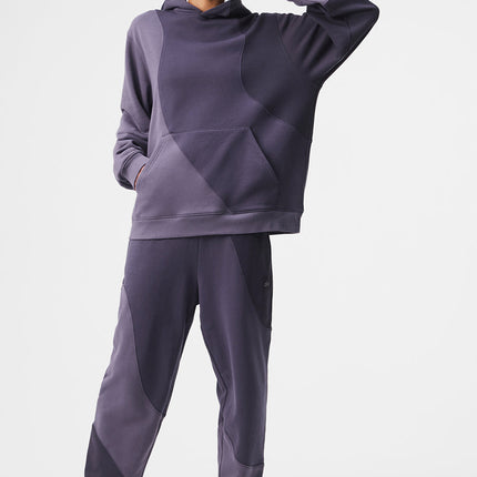 alo Women's Make Waves Sweatpant - Italian Plum Tonal