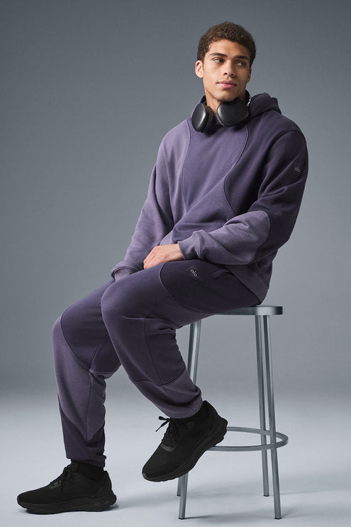 alo Men's Make Waves Sweatpant - Italian Plum Tonal