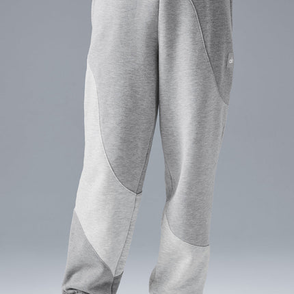 alo Women's Make Waves Sweatpant - Athletic Heather Grey Tonal