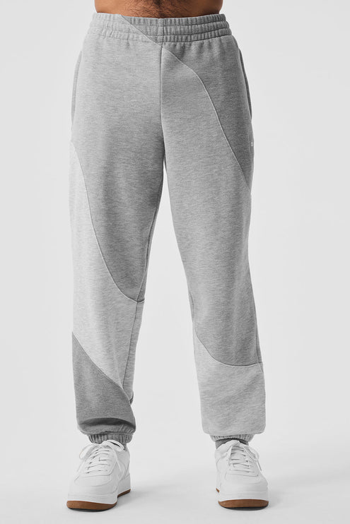 alo Men's Make Waves Sweatpant - Athletic Heather Grey Tonal
