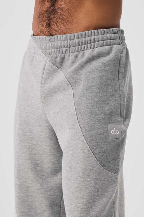 alo Men's Make Waves Sweatpant - Athletic Heather Grey Tonal