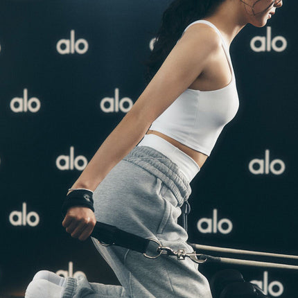 alo Women's Make Waves Sweatpant - Athletic Heather Grey Tonal