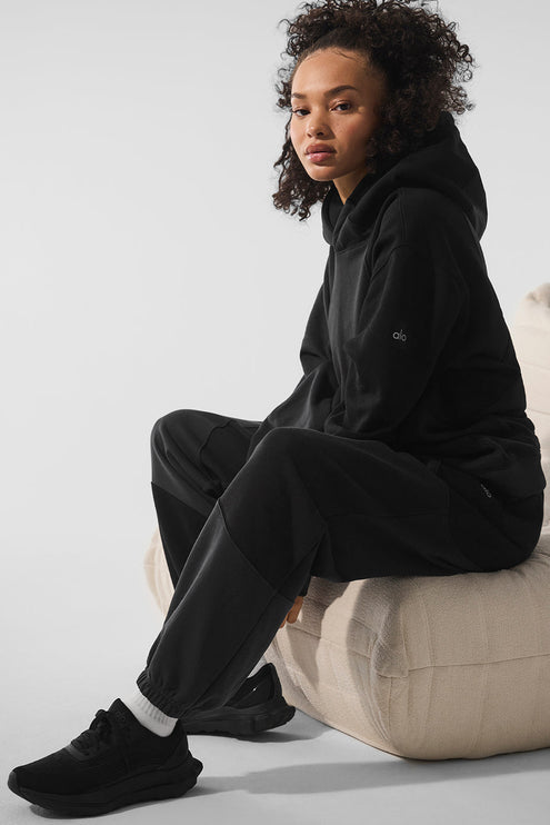 alo Women's Make Waves Sweatpant - Vintage Black Tonal