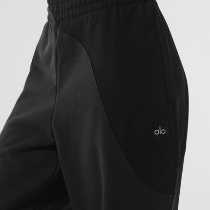 alo Women's Make Waves Sweatpant - Vintage Black Tonal