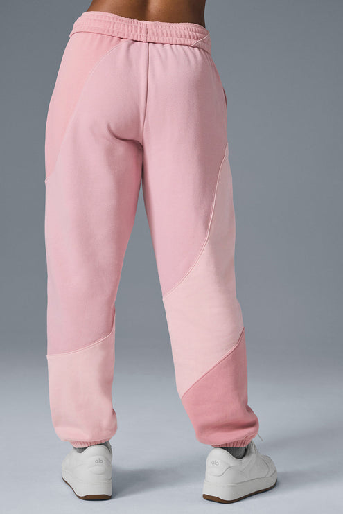 alo Women's Make Waves Sweatpant - Sunset Pink Tonal