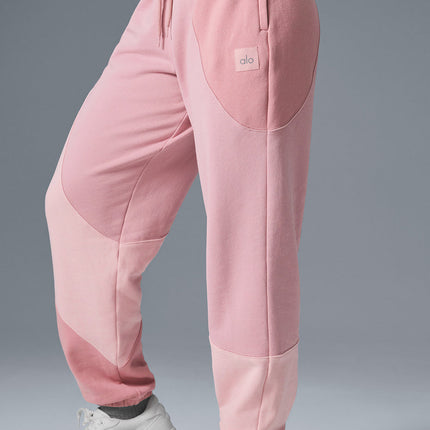 alo Women's Make Waves Sweatpant - Sunset Pink Tonal