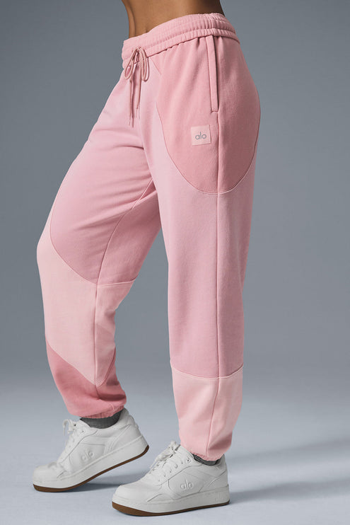 alo Women's Make Waves Sweatpant - Sunset Pink Tonal