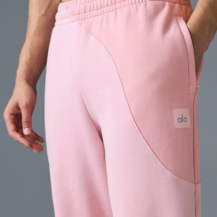 alo Men's Make Waves Sweatpant - Sunset Pink Tonal