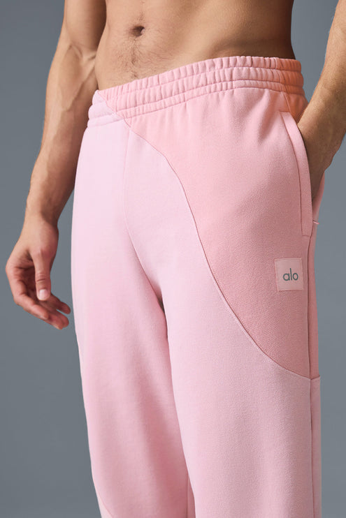 alo Men's Make Waves Sweatpant - Sunset Pink Tonal