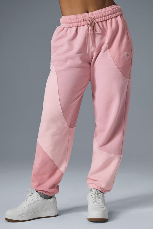 alo Women's Make Waves Sweatpant - Sunset Pink Tonal