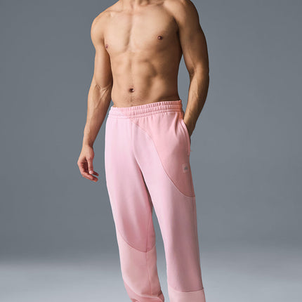alo Men's Make Waves Sweatpant - Sunset Pink Tonal