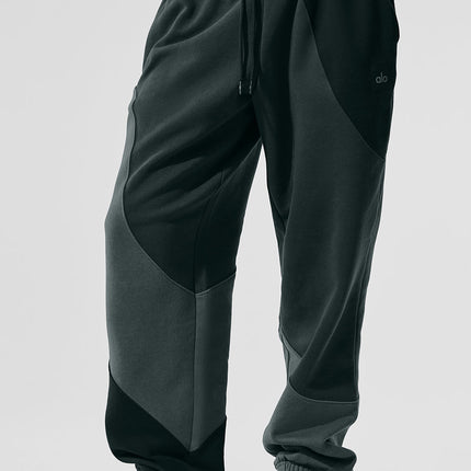 alo Women's Make Waves Sweatpant - Charcoal Green Tonal