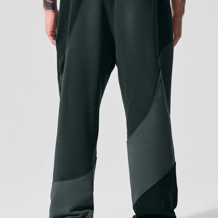 alo Men's Make Waves Sweatpant - Charcoal Green Tonal