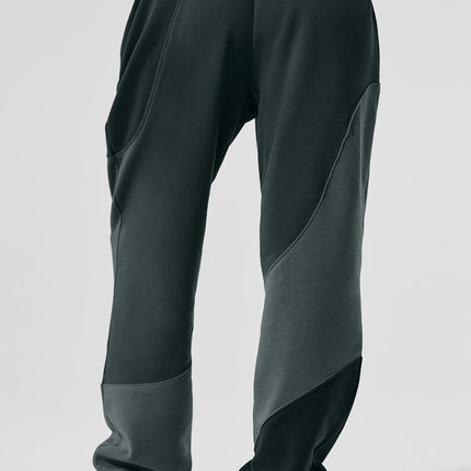 alo Women's Make Waves Sweatpant - Charcoal Green Tonal