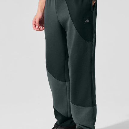 alo Men's Make Waves Sweatpant - Charcoal Green Tonal