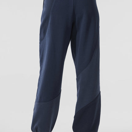 alo Women's Make Waves Sweatpant - Navy Tonal