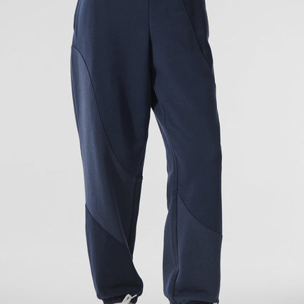 alo Women's Make Waves Sweatpant - Navy Tonal
