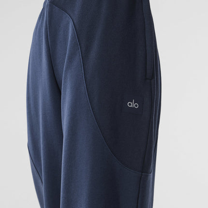 alo Women's Make Waves Sweatpant - Navy Tonal