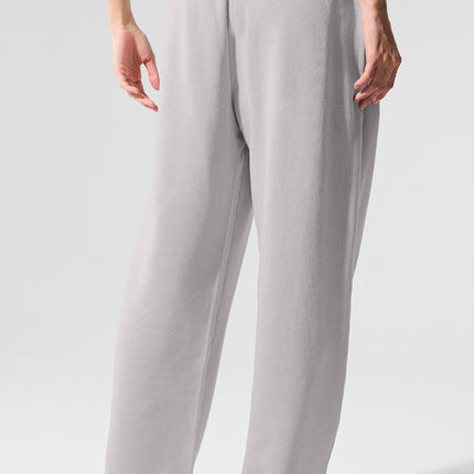 alo Women's Washed Accolade Straight Leg Sweatpant - Grey Sky Wash