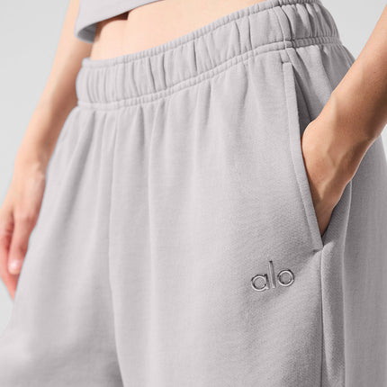 alo Women's Washed Accolade Straight Leg Sweatpant - Grey Sky Wash