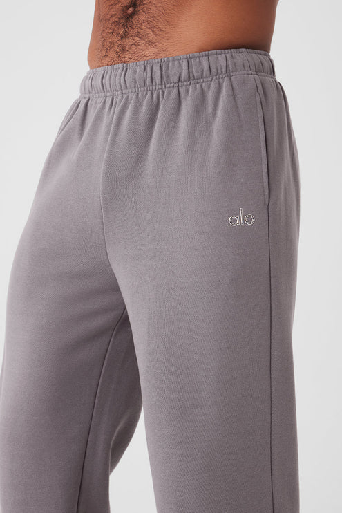 alo Men's Washed Accolade Straight Leg Sweatpant - Cool Grey Wash