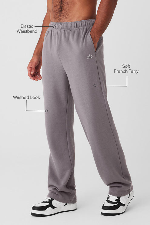 alo Men's Washed Accolade Straight Leg Sweatpant - Cool Grey Wash